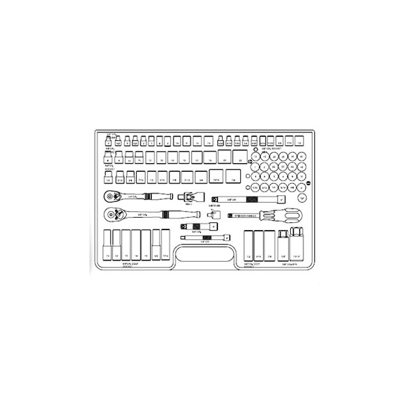 Signet 90pc SAE/MET 1/4 & 3/8 Socket Set (12890)