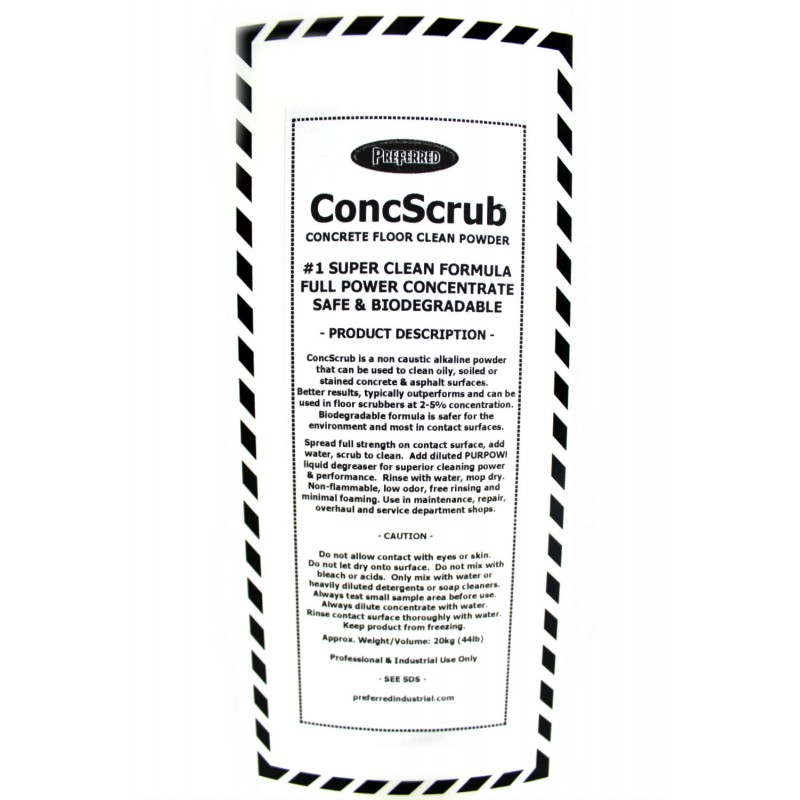 ConcScrub Concrete Floor Cleaner 20kg Pail