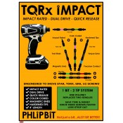 TQRx iMPACT Star and Square Drive Bits 4" (3pc Set) 2