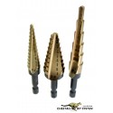 Multi Hole Step Drills 3pc (1/8 to 3/4)