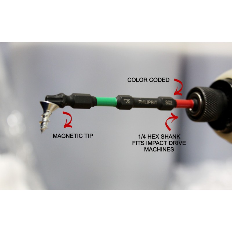 TQRx iMPACT Star and Phillips Drive Bits 4" (3pc Set)