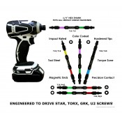 TQRx iMPACT T30/T40 Star/Torx® Double Ended Impact Bit 5/pk 2