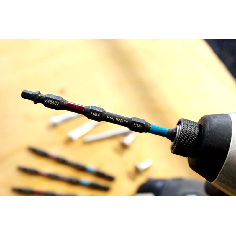 PHLiPBiT Hex 4-5 Impact Drive Bit 4" (5pk)